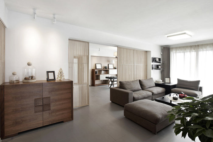 Modern interieur met vloerverwarming